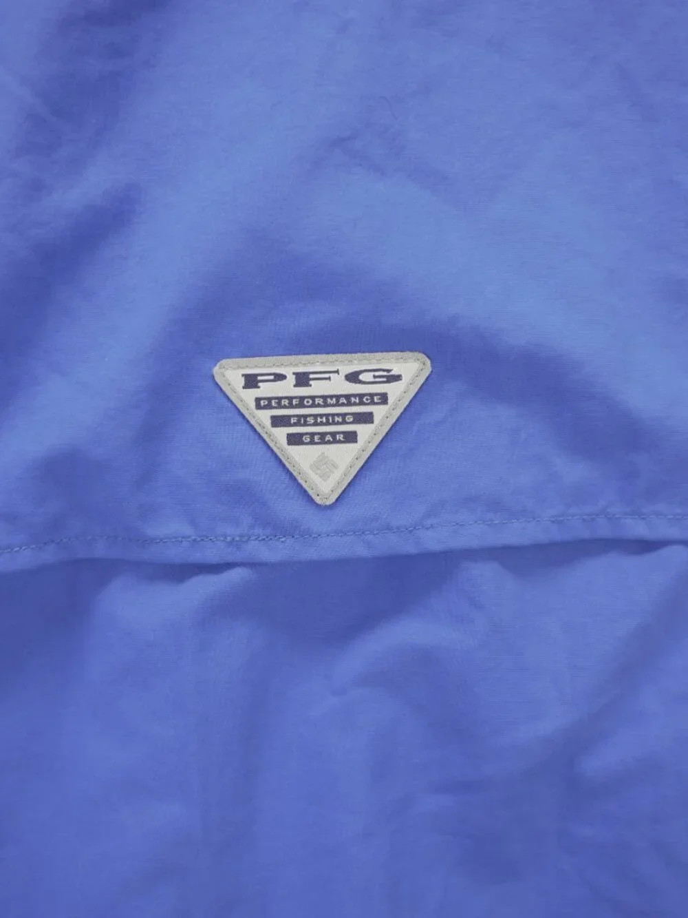 Columbia PFG Shirt Mens L Blue 100% Polyester Omni Shade Vented Fishing Ocean - Picture 9 of 10